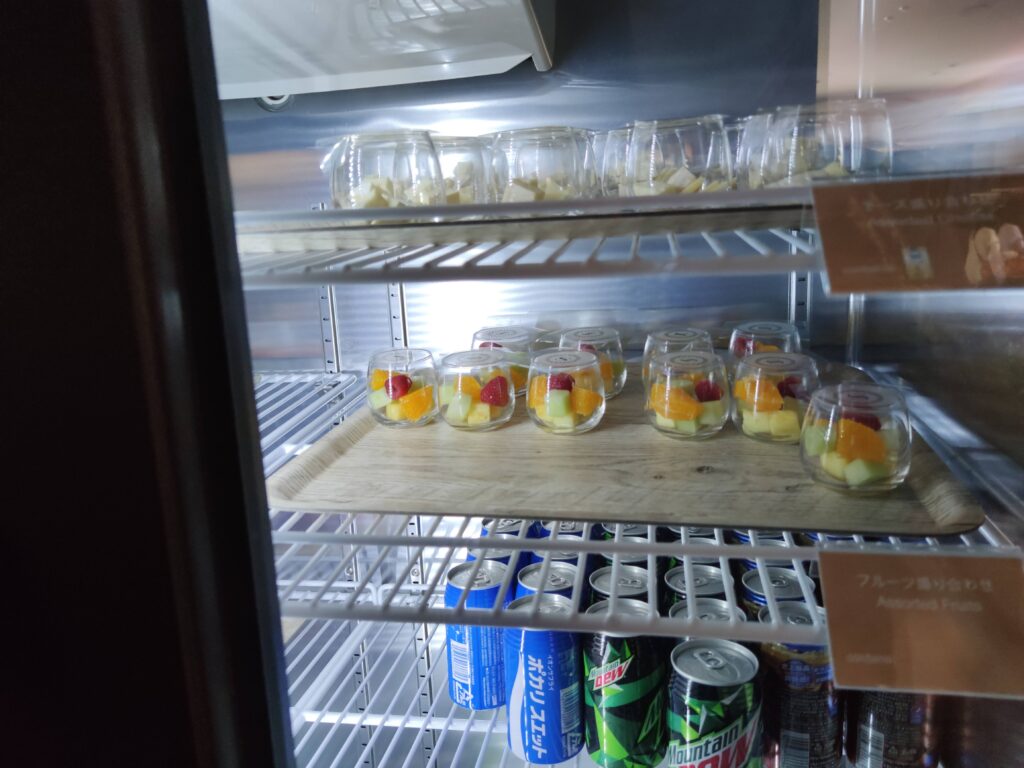 クラブラウンジ朝食の冷蔵庫